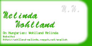 melinda wohlland business card